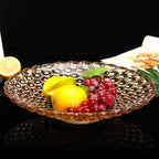 Amber Glass Decorative Fruit Bowl Nestasia