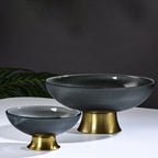 Grey and Gold Fruit Bowl Nestasia