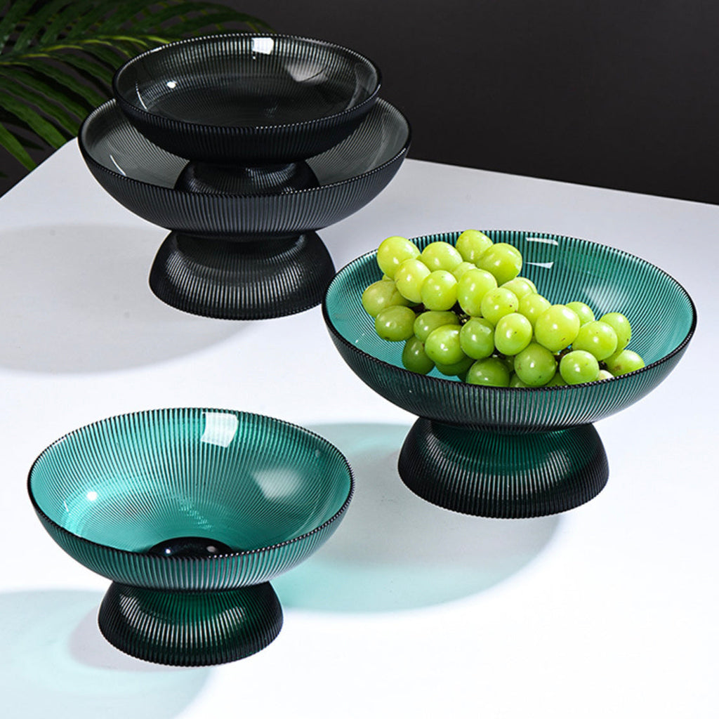 Ribbed Grey Fruit Bowl Small Nestasia