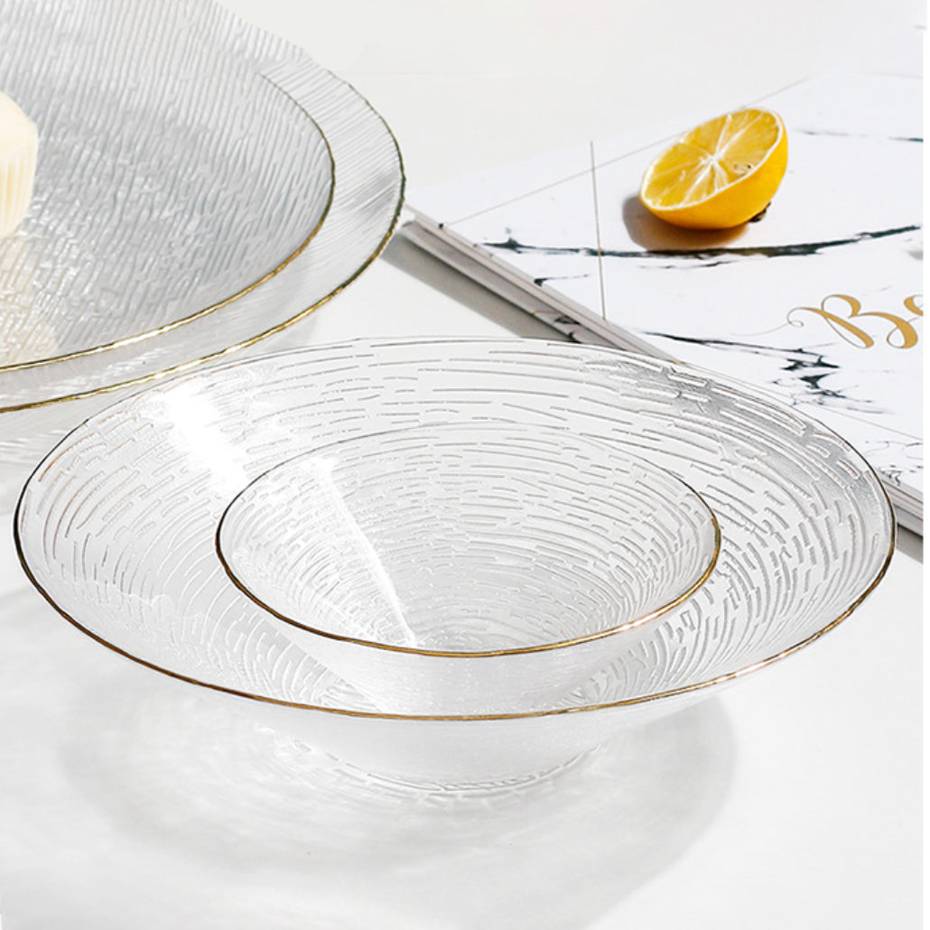 Gold Rimmed Glass Dessert Bowl 100 ml Nestasia