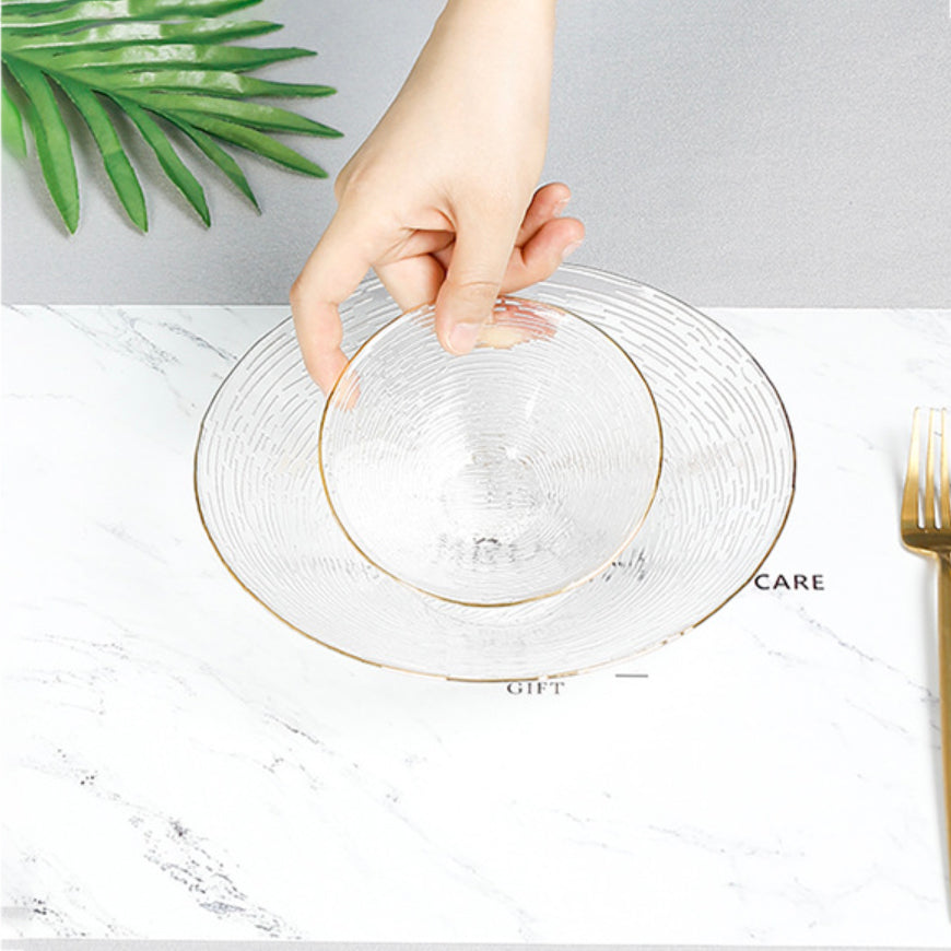 Gold Rimmed Glass Dessert Bowl 100 ml Nestasia