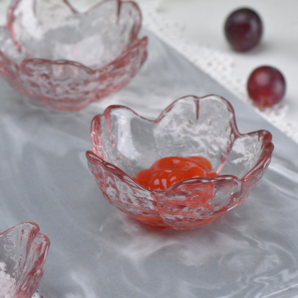Sakura Styled Glass Dip Bowl Set of 2 Nestasia