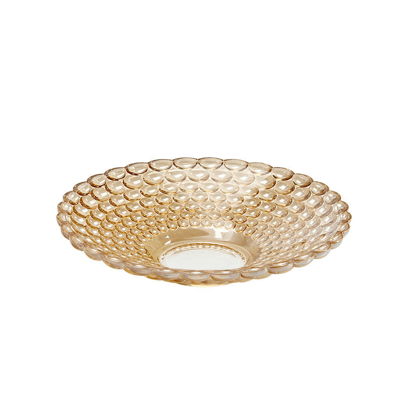 Amber Glass Decorative Fruit Bowl Small Nestasia