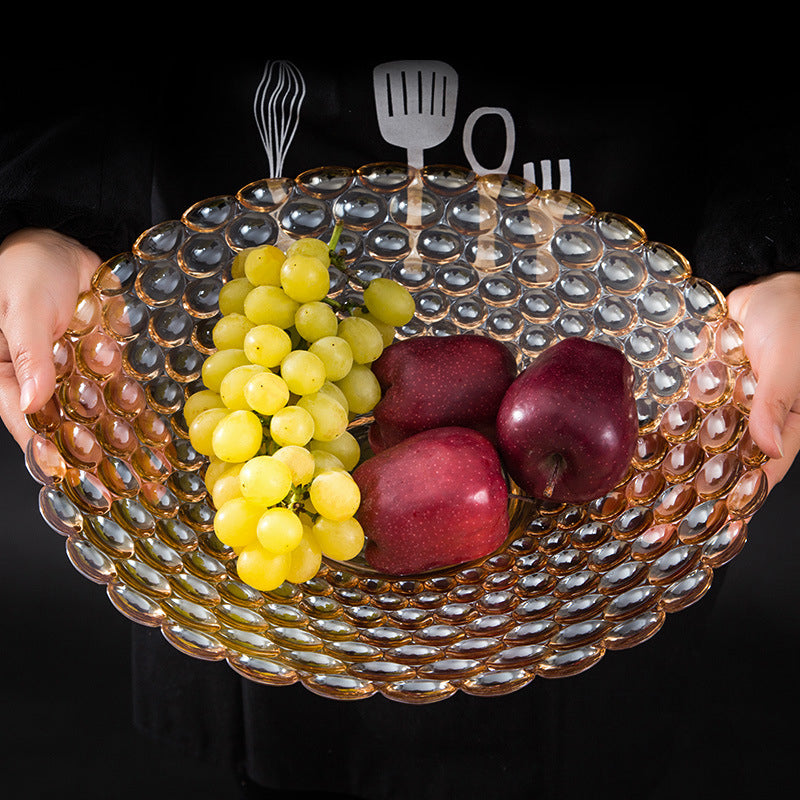 Amber Glass Decorative Fruit Bowl Small Nestasia