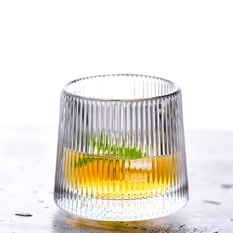 Rotating Ribbed Glass Set of 2 Nestasia