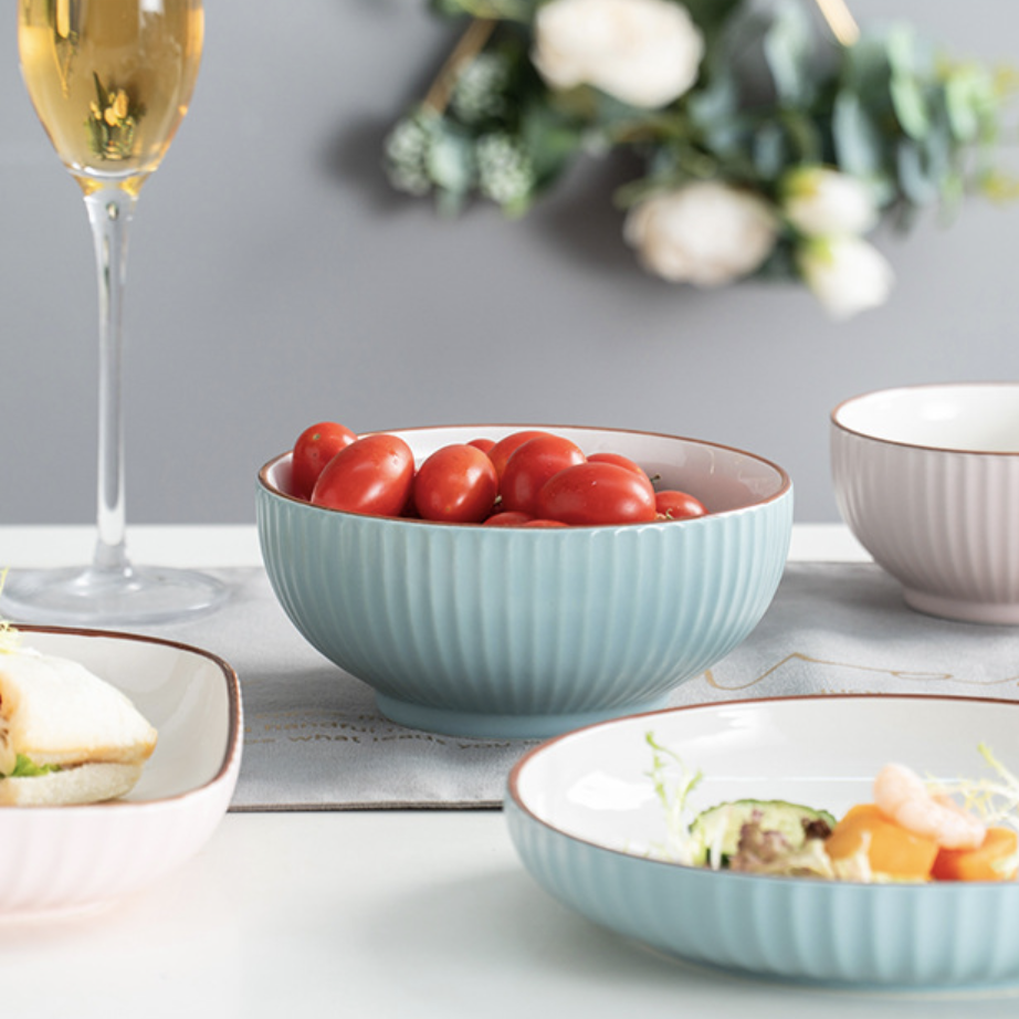 Dune Textured Serving Bowl Blue 650 ml Nestasia