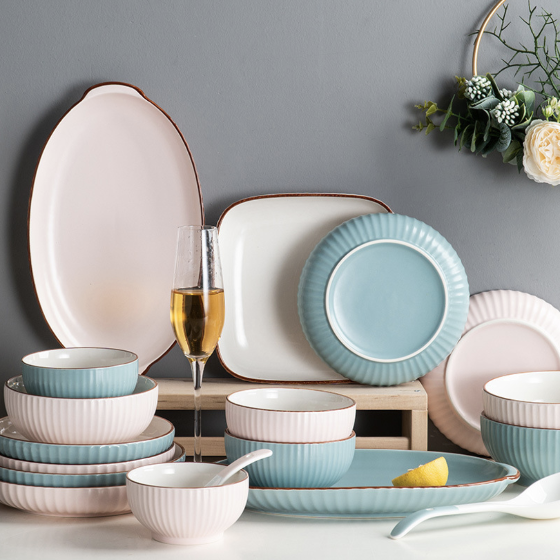 Dune Serving Bowl Blue Nestasia