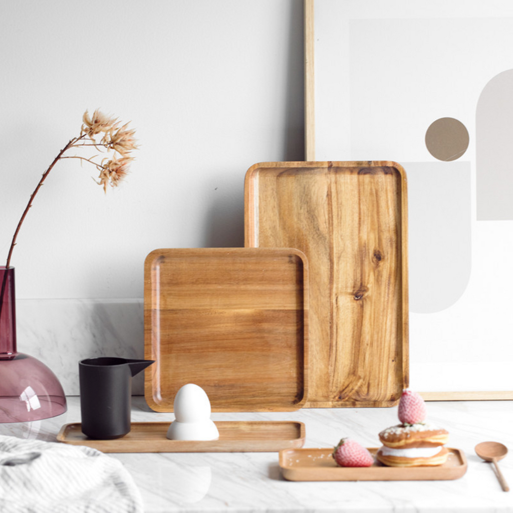 Wooden Platter Tray Nestasia