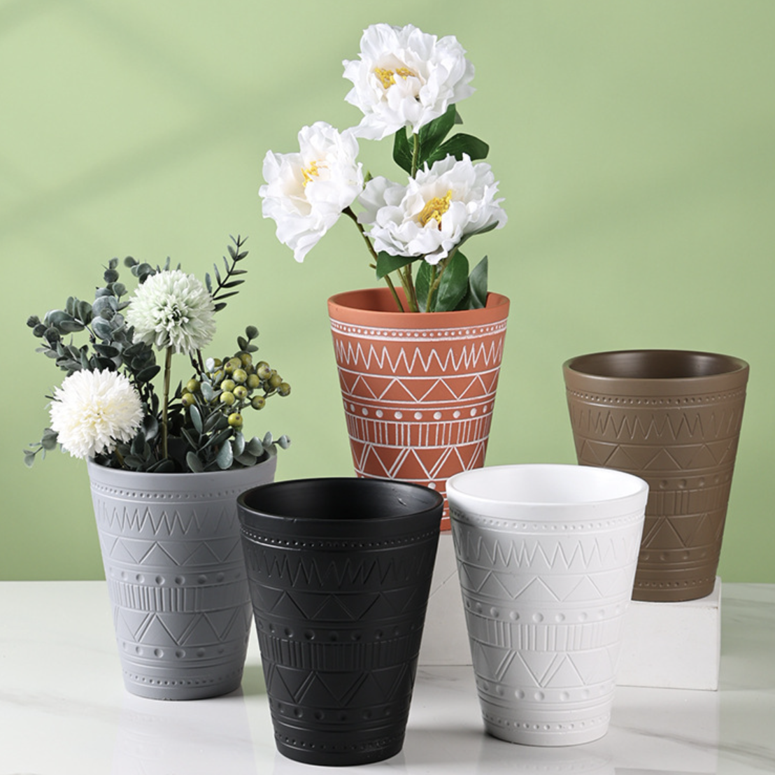 Brown Texture Plant Pot Nestasia