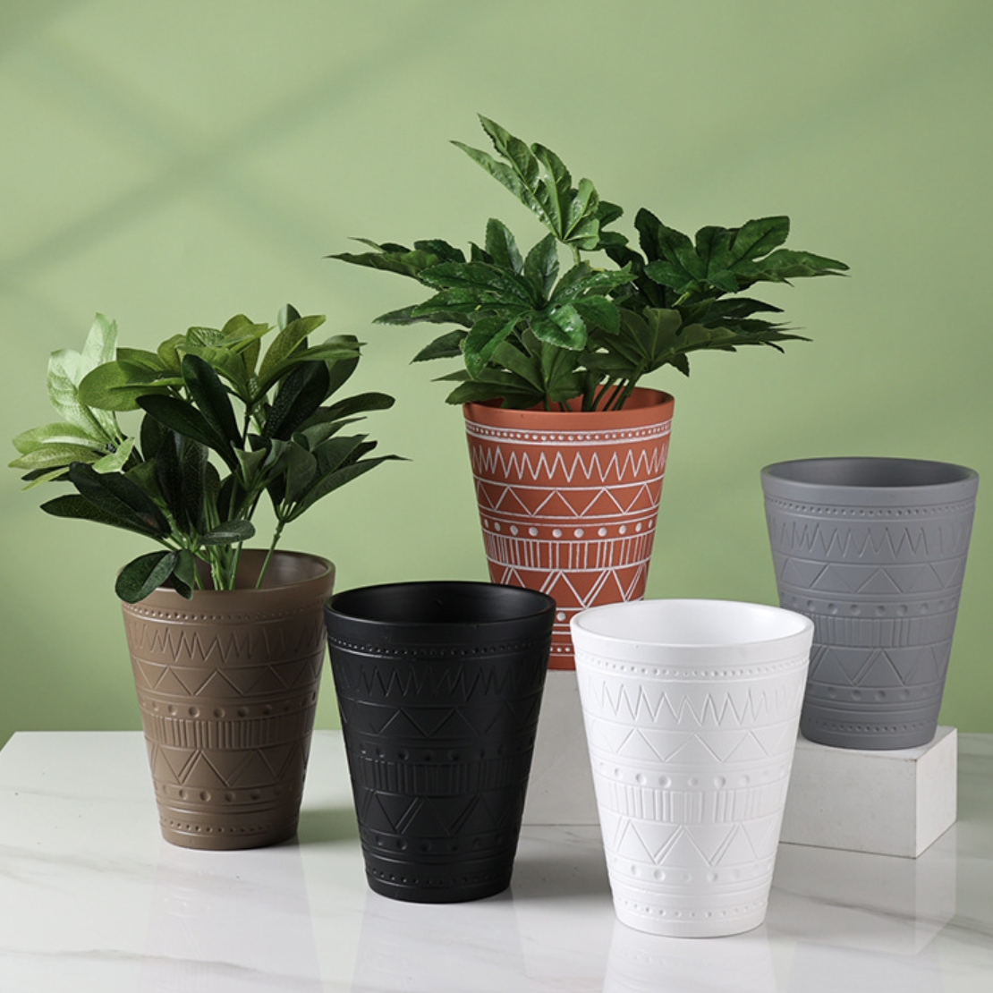 Brown Texture Plant Pot Nestasia