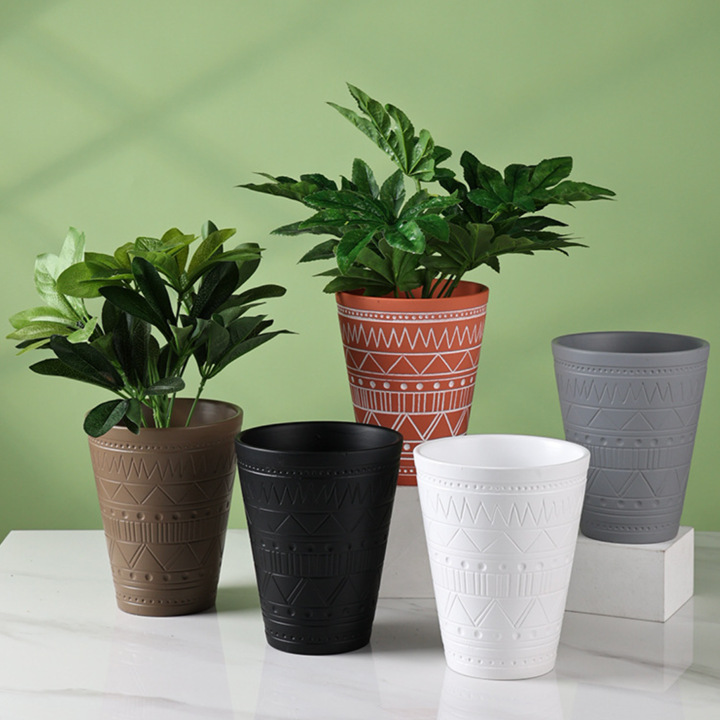 Grey Tall Textured Pot Nestasia