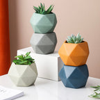 Light Grey Abstract Plant Pot Nestasia
