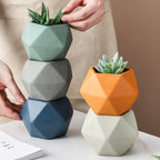 Light Grey Abstract Plant Pot Nestasia