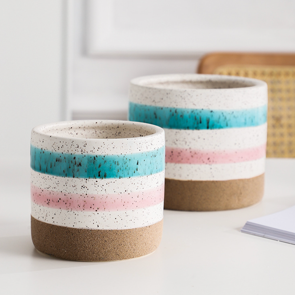 Multicolour Plant Pot Set Of 3 Nestasia