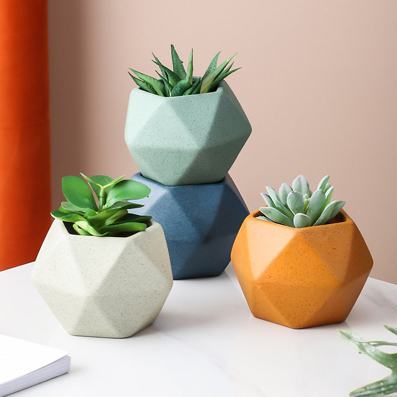 Blue Abstract Plant Pot Nestasia