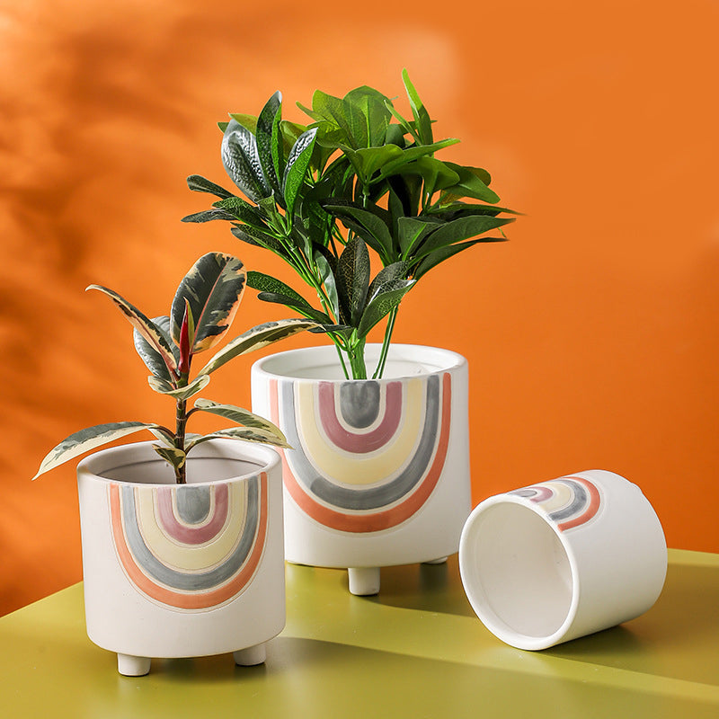 Rainbow Round Pot Medium Nestasia
