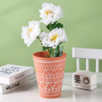 Brown And White Textured Plant Pot Nestasia