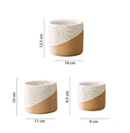 Bicolour Plant Pot Set of 3 Nestasia