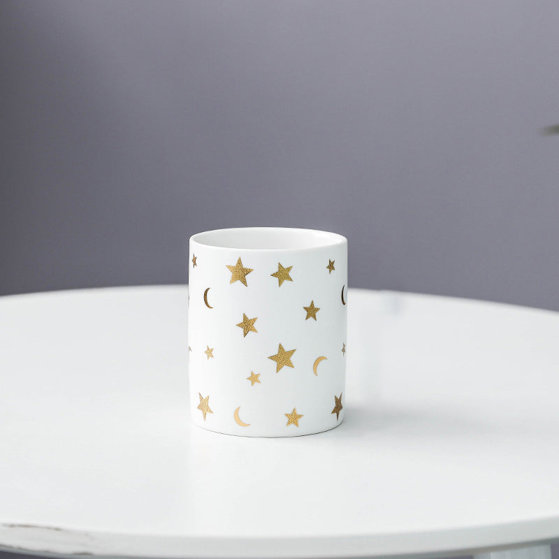 Stars and Moons White Ceramic Organiser Nestasia