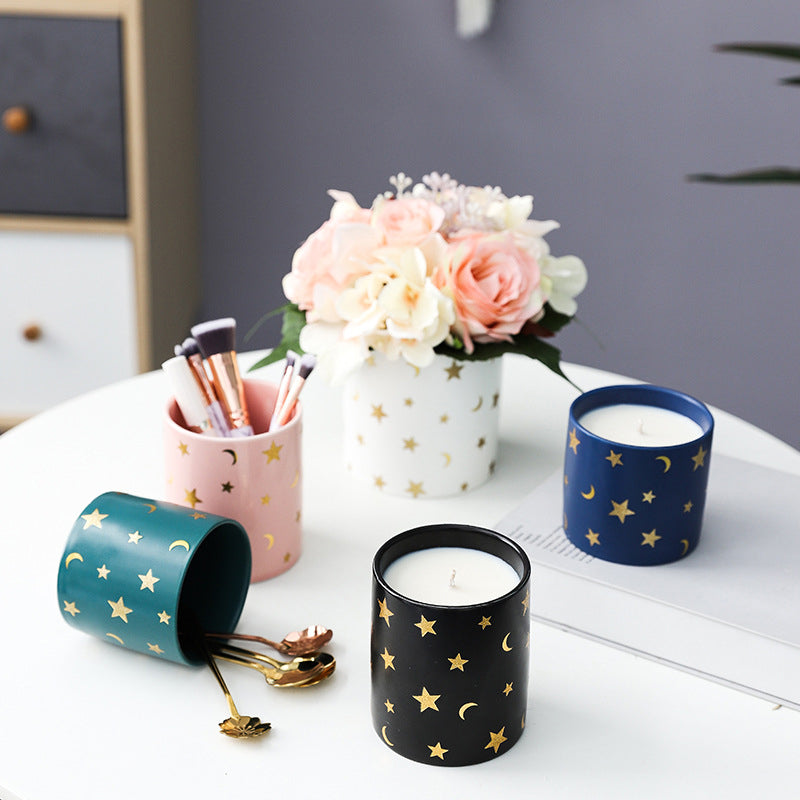 Stars and Moons White Ceramic Organiser Nestasia