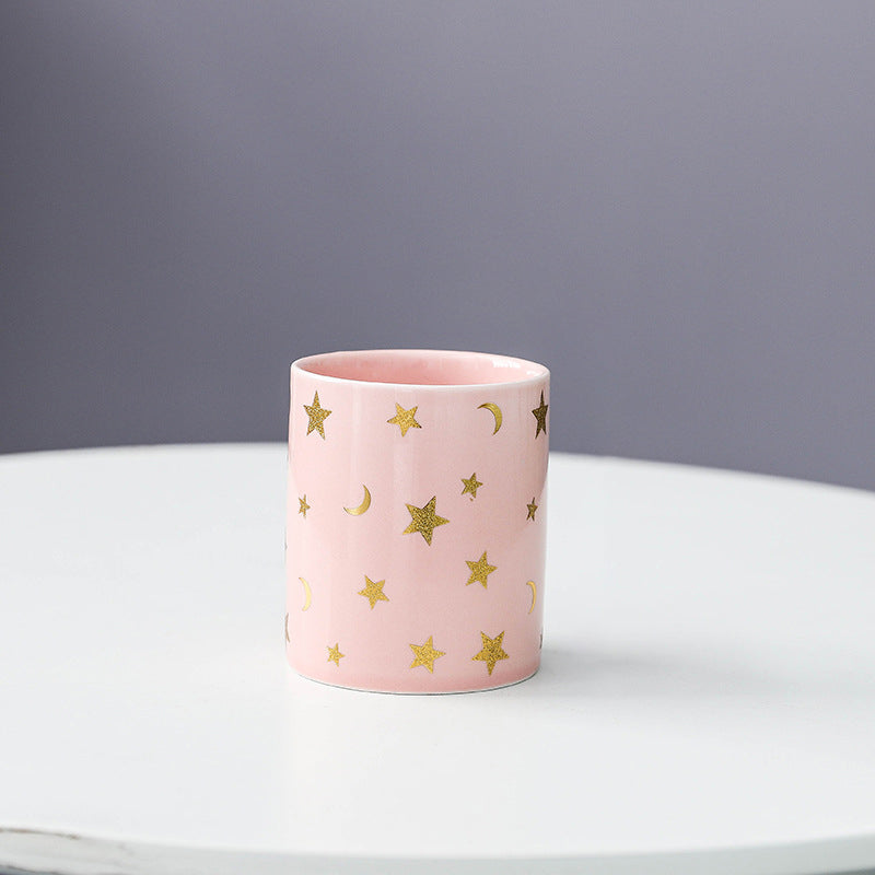 Stars and Moons Pink Ceramic Organiser Nestasia