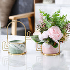 Cacti Frame Marble Ceramic Planter Pink Nestasia
