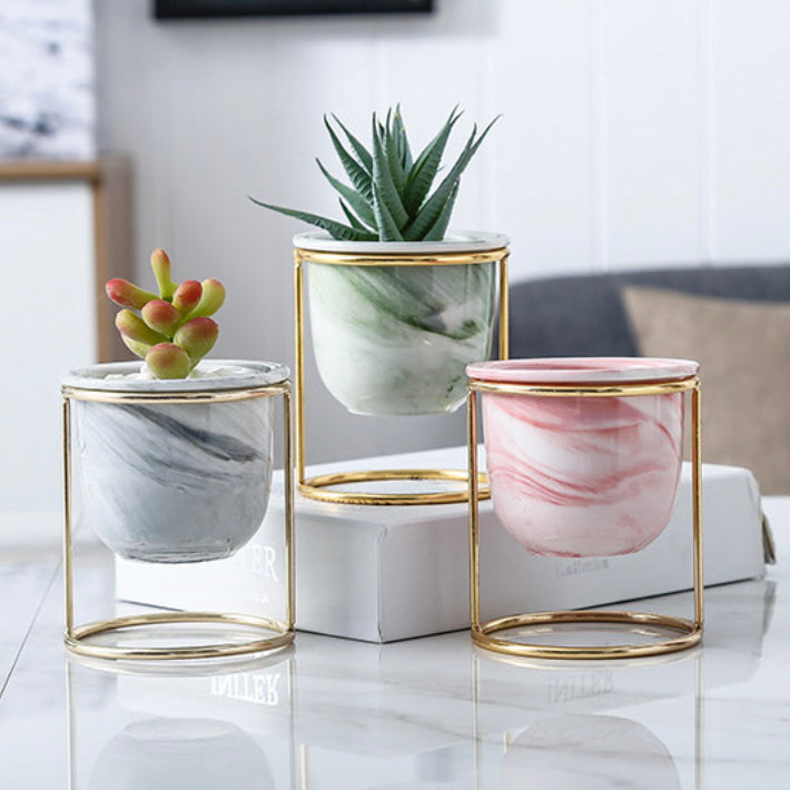 Botanica Marble Green Planter with Stand Nestasia
