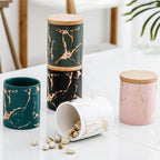 Auric Marble Pink Jar with Lid Nestasia
