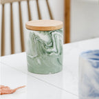 Marble Green Jar with Lid Nestasia