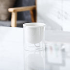 Modern Ivory Ceramic Planter With Glass Stand Nestasia