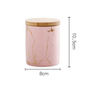 Auric Marble Pink Jar with Lid Nestasia