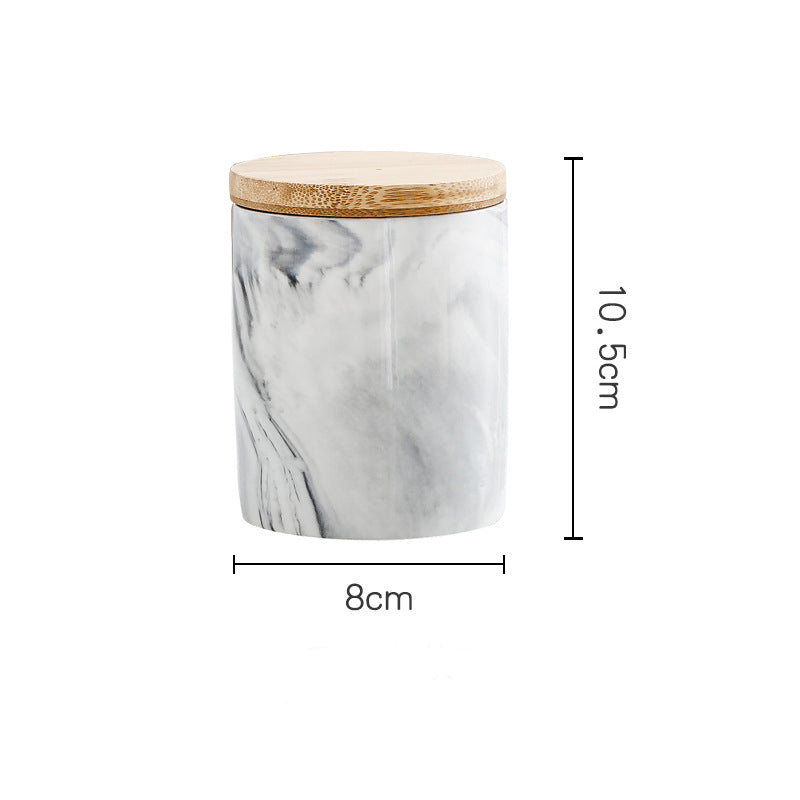 Marble Grey Jar with Lid Nestasia