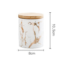 Auric Marble White Jar with Lid Nestasia