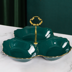 Dessert O' Clock Emerald Golden Platter Nestasia