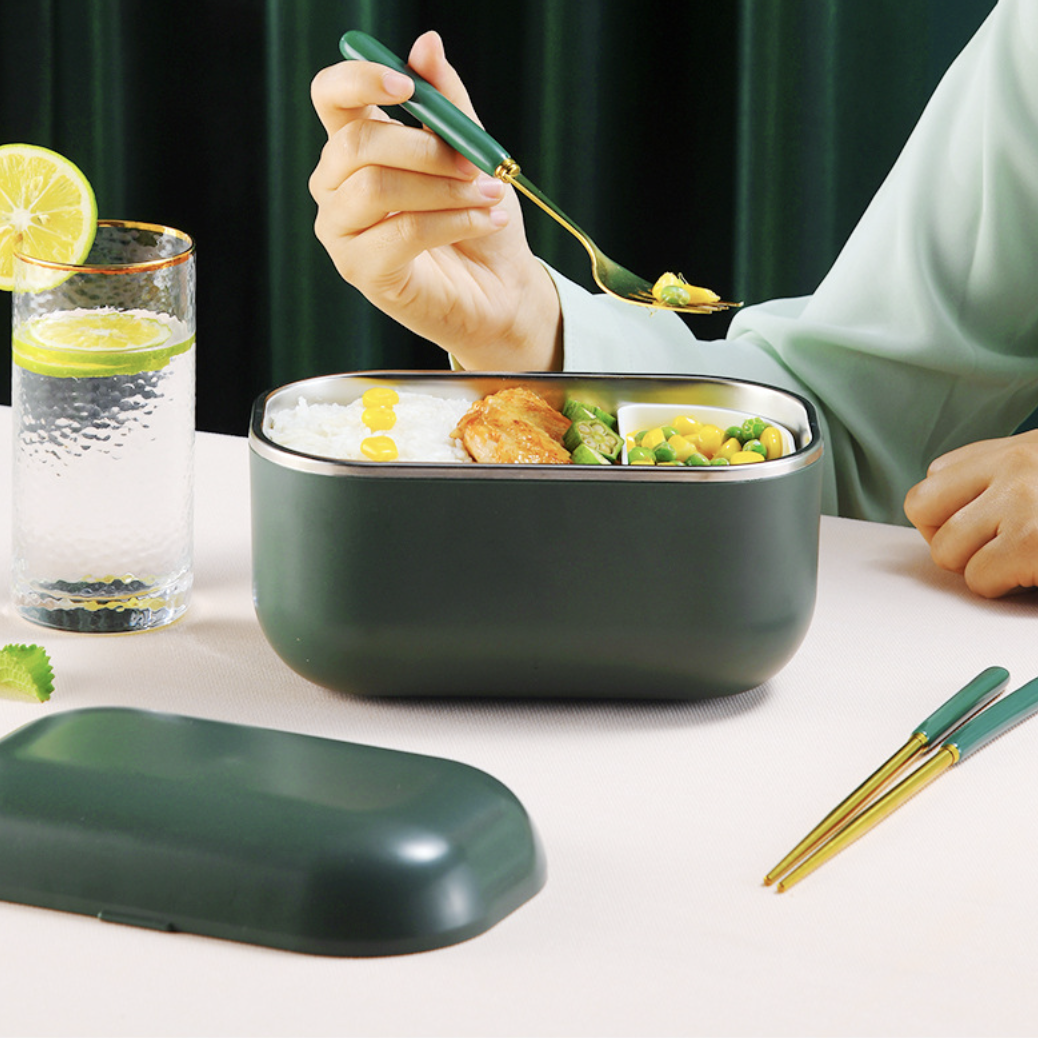 Fresh Meal Electric Hot Lunch Box Green Nestasia