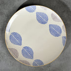 House of Eden Patterned Leaf Dinner Plate 11 Inch Nestasia