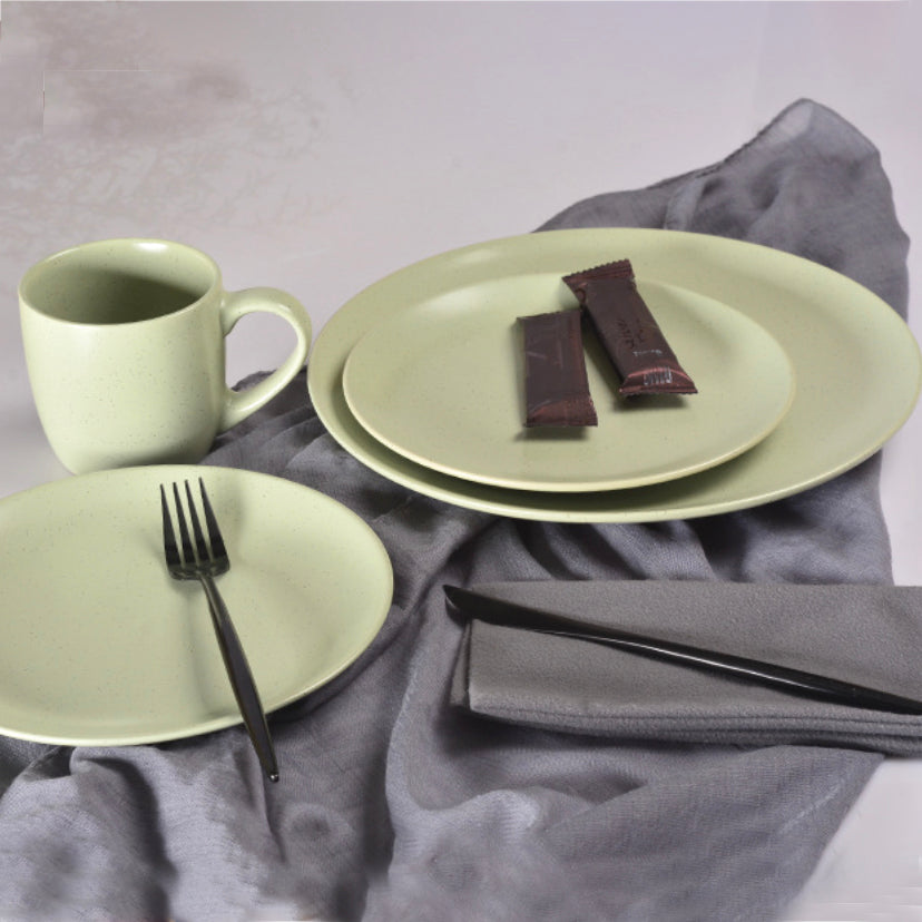 Pixie Glaze Snack Plate Green 8 Inch Nestasia