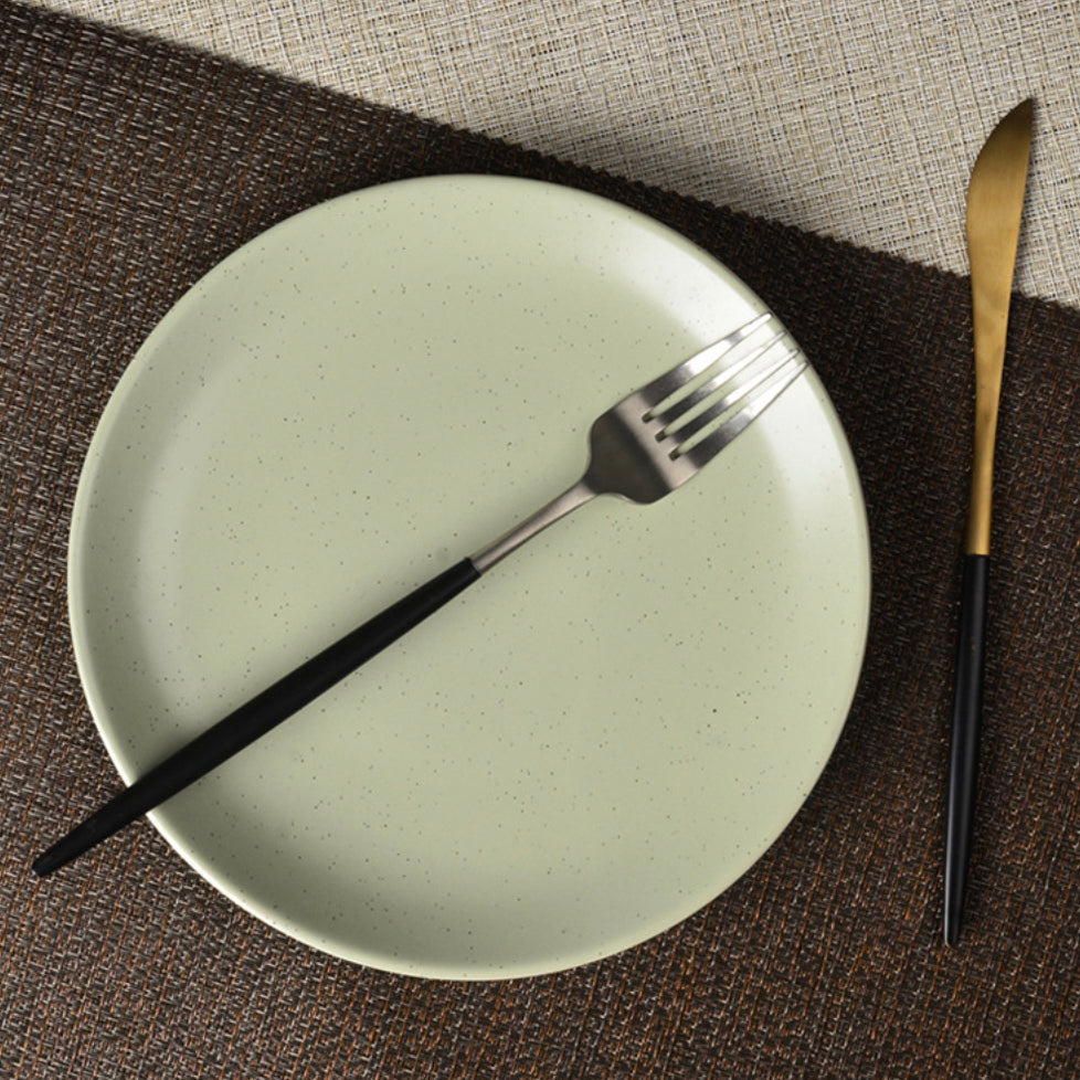Pixie Glaze Snack Plate Green 8 Inch Nestasia
