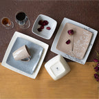 Pandora Sprig Square Plate Beige 10.5 Inch