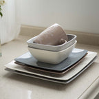 Ciara Sprig Square Plate Grey 10.5 Inch