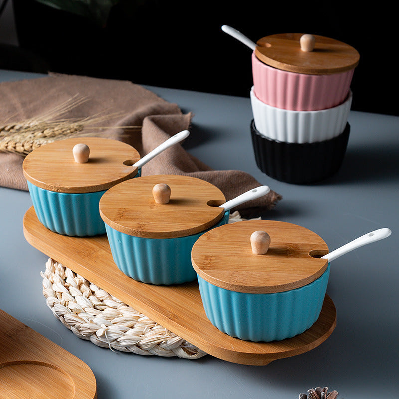 Blue Bell Spice Jar Set Of 3 Nestasia