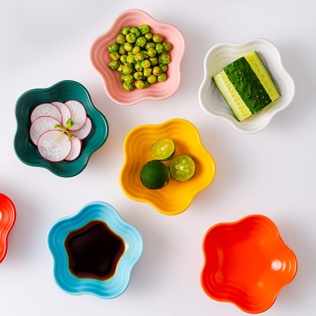 Snow White Floral Dip Bowl Nestasia