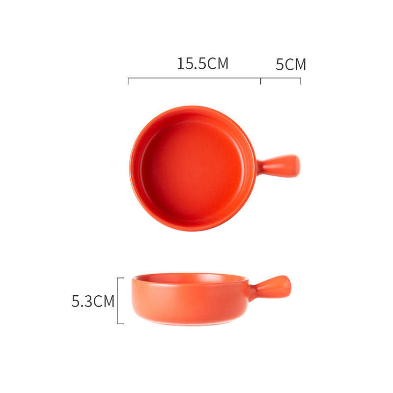 Orange Sherbet Baking Pan With Handle Nestasia