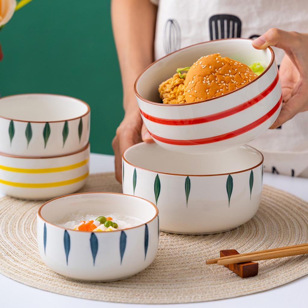 Teardrop Ceramic Soup Bowl Blue Nestasia