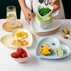 Heart Snack Plate Pastel Yellow Nestasia