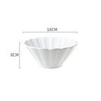 Snow White Fluted Ramen Bowl 600 ml Nestasia