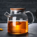 Glass Kettle With Double Wall Tea Cups Nestasia
