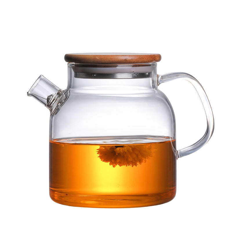 Glass Kettle With Double Wall Tea Cups Nestasia