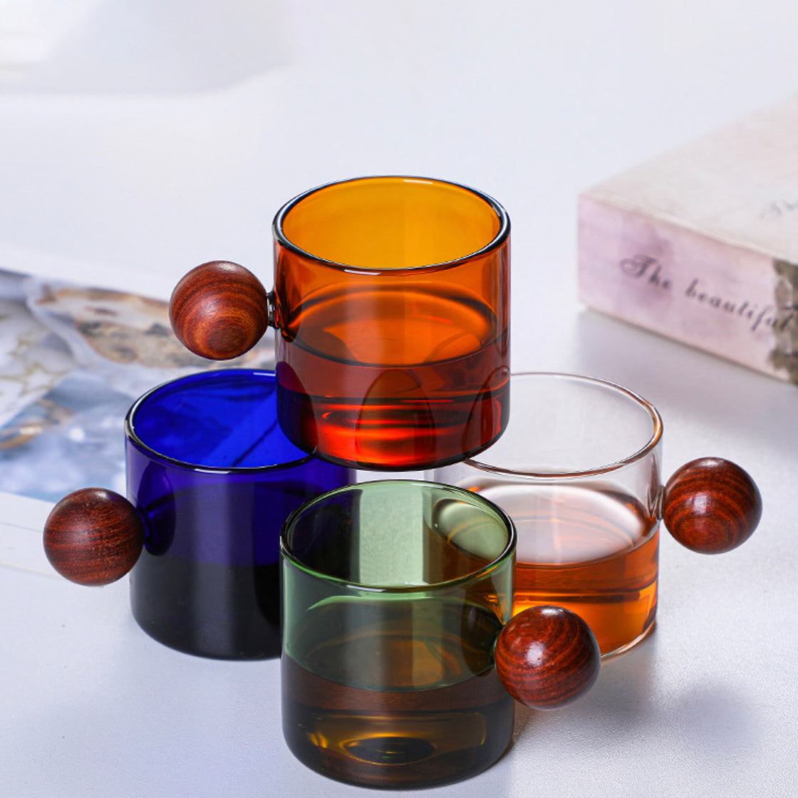 Clear Glass Mug With Knob Handle Small Nestasia