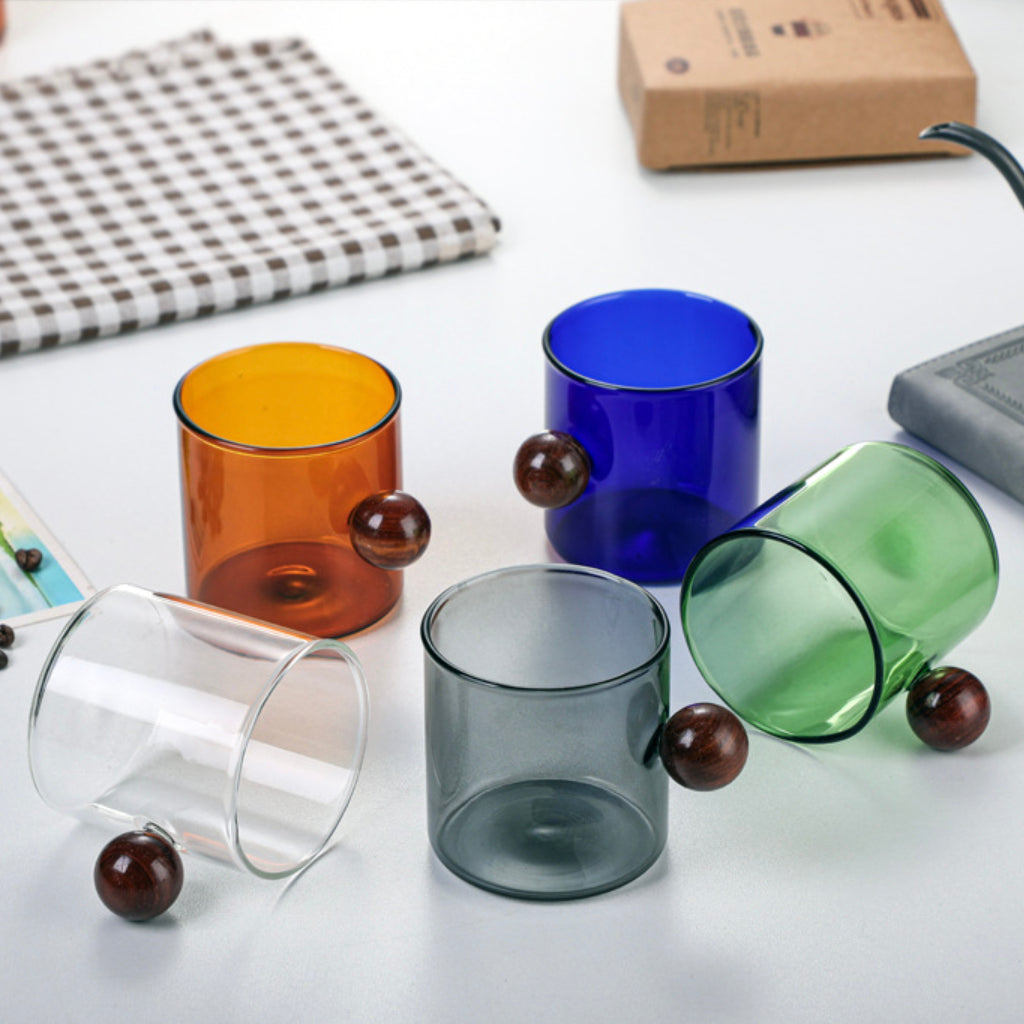 Clear Glass Mug With Knob Handle Small Nestasia